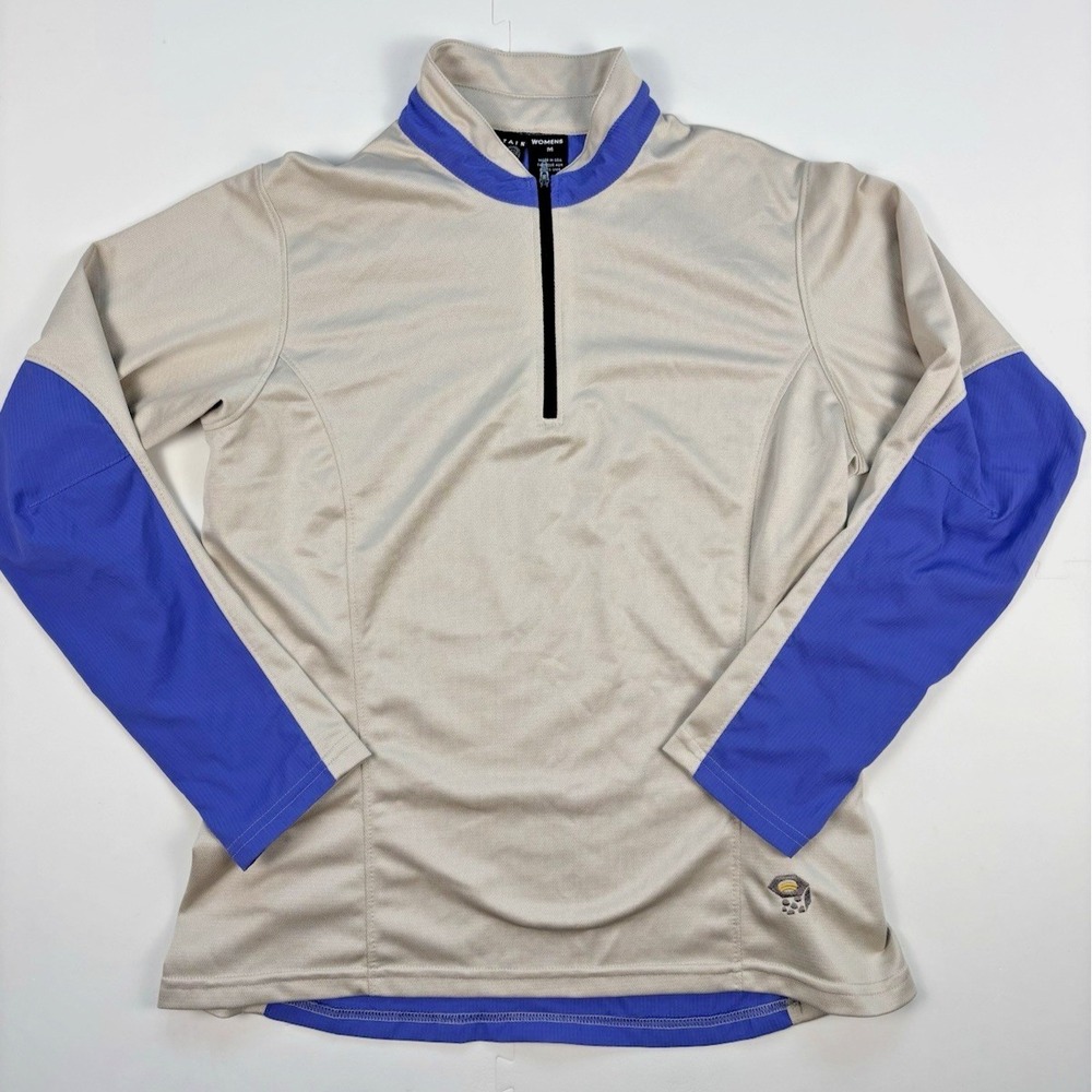 MOUNTAIN HARDWEAR 1/4 Zip Shirt Womens Gorpcore Hiking Camping USA Made- Size M